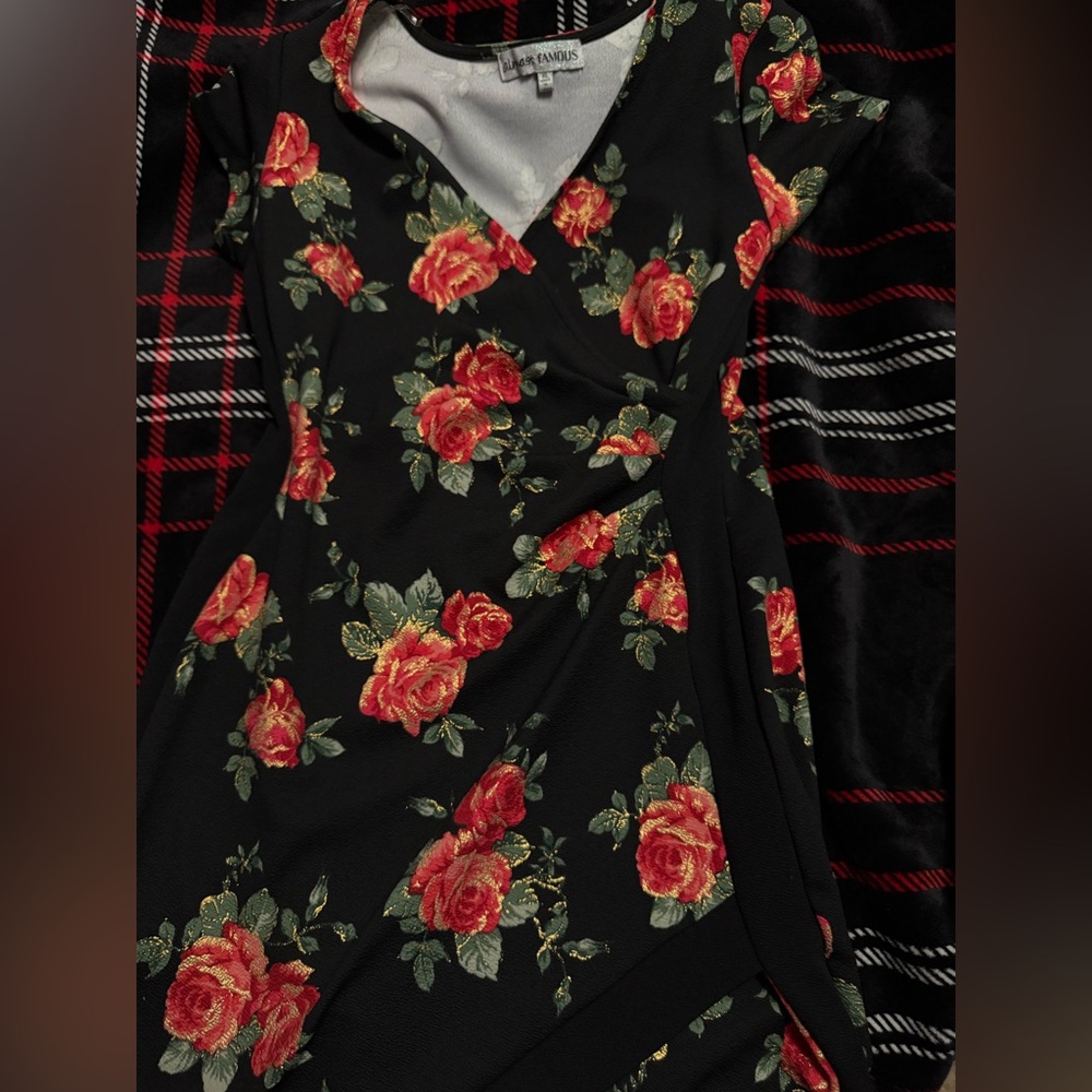 Floral Black Dress